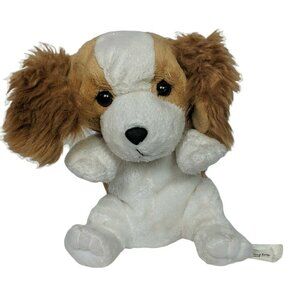 E&J Classic Brown White Puppy Dog Plush Stuffed 6"